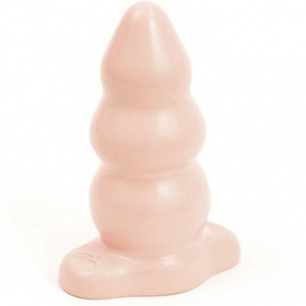 Doc  Johnson - Triple Ripple Rubber Butt Plug, Large