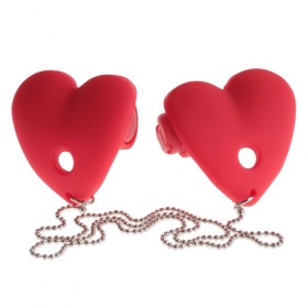 COPRICAPEZZOLI VIBRANTI FETISH FANTASY SERIES VIBRATING HEART PASTIES RED
