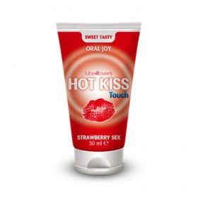 LUBRIFICANTE COMMESTIBILE LICK-IT HOT KISS TOUCH STRAWBERRY GEL 50ML