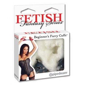 MANETTE DI PELUCHE BIANCO FETISH FANTASY SERIES BEGINNER'S FURRY CUFFS