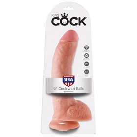 FALLO REALISTICO KING COCK 9 WITH BALLS FLESH