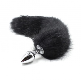 Plug fox tail black