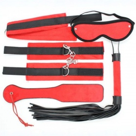 Velvet touch bondage kit red