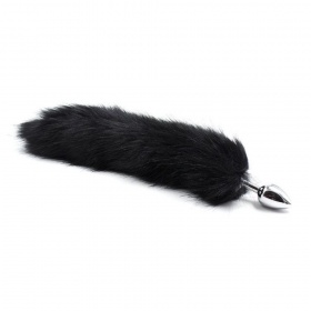 Plug fox tail black