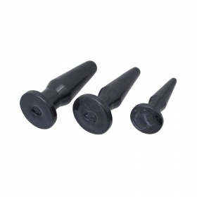 Kit di 3 anal plug black