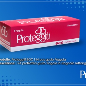 Profilattici Proteggiti aroma Fragola 144 Pz. 