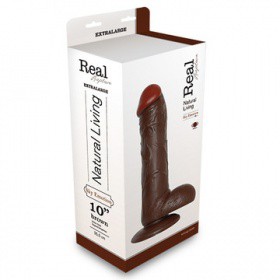 VIBRATORE REALISTICO REAL RAPTURE BROWN 10''