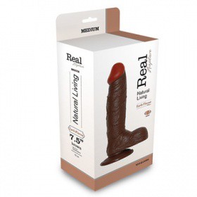 VIBRATORE REALISTICO REAL RAPTURE BROWN 7.5''