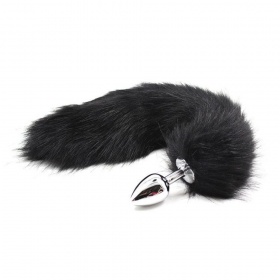 Plug fox tail black