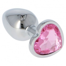 Plug anale heart jewel plug (medium) pink