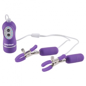 STIMOLACAPEZZOLI VIBRANTE FETISH FANTASY SERIES 10-FUNCTION VIBRATING NIPPLE CLAMPS