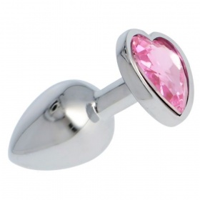 Plug anale heart jewel plug (medium) pink
