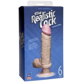 VIBRATORE ULTRA REALISTICO REALISTIC COCK - VIBRATING 6 WHITE