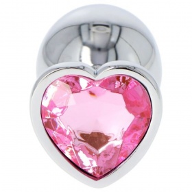 Plug anale heart jewel plug (medium) pink
