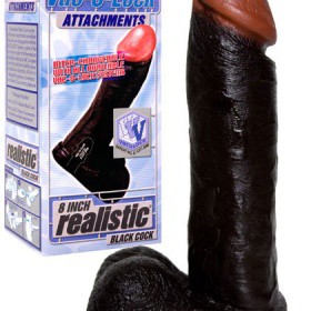 Strap-on: Vac-U-Lock 6" Realistic Black Cock 