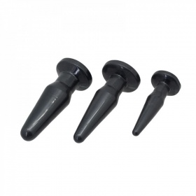 Kit di 3 anal plug black