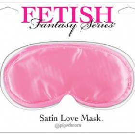  Satin Love Mask - pink