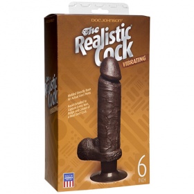 VIBRATORE ULTRAREALISTICO REALISTIC COCK VIBRATING 6 BLACK