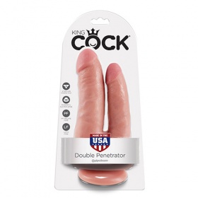 FALLO REALISTICO DOPPIA PENETRAZIONE KING COCK DOUBLE PENETRATOR FLESH